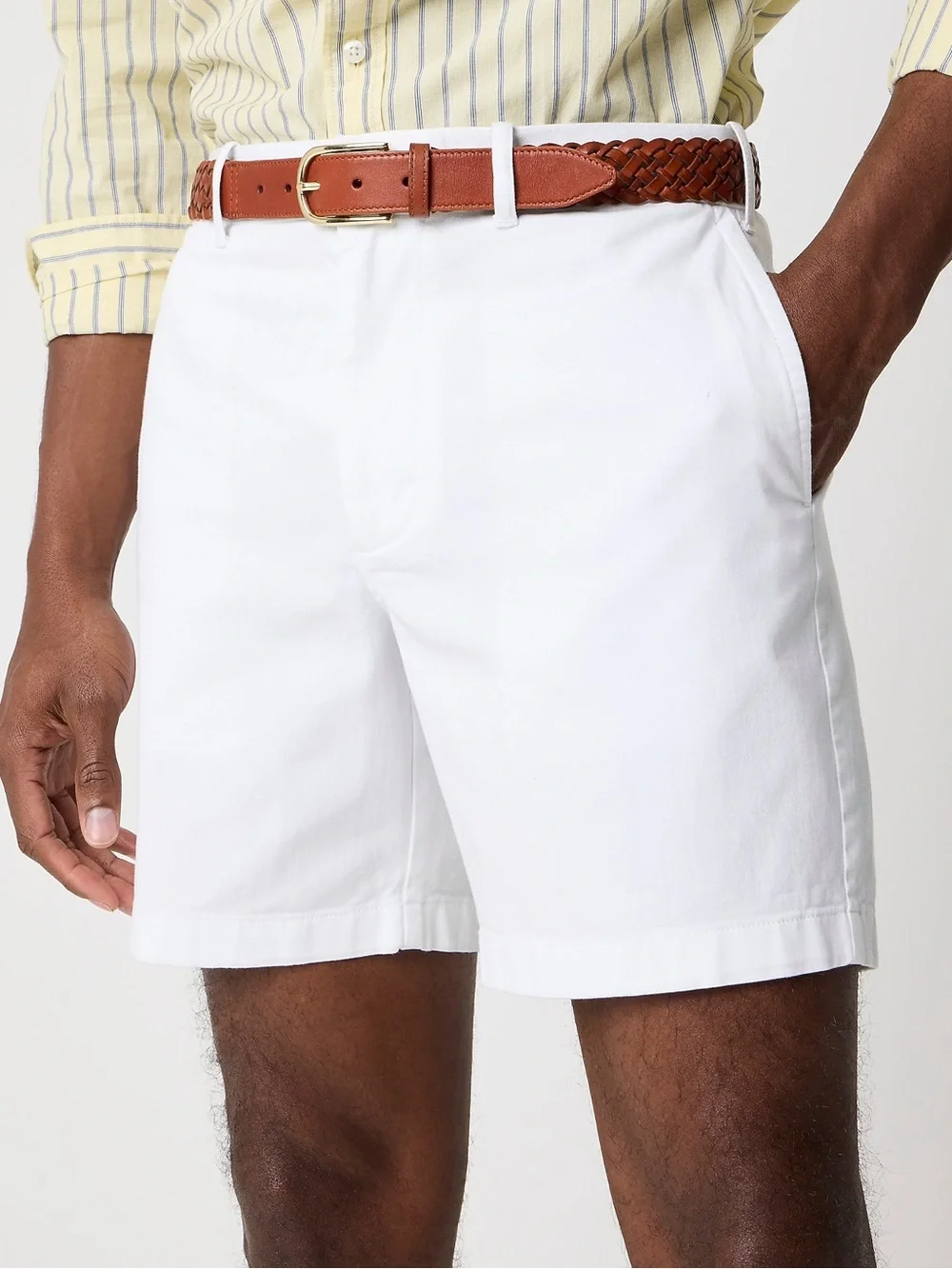 J. Crew Men’s White Flat-Front Cotton Chino Shorts size 30